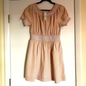 J Crew Women’s Smocked-Waist Gingham Dress